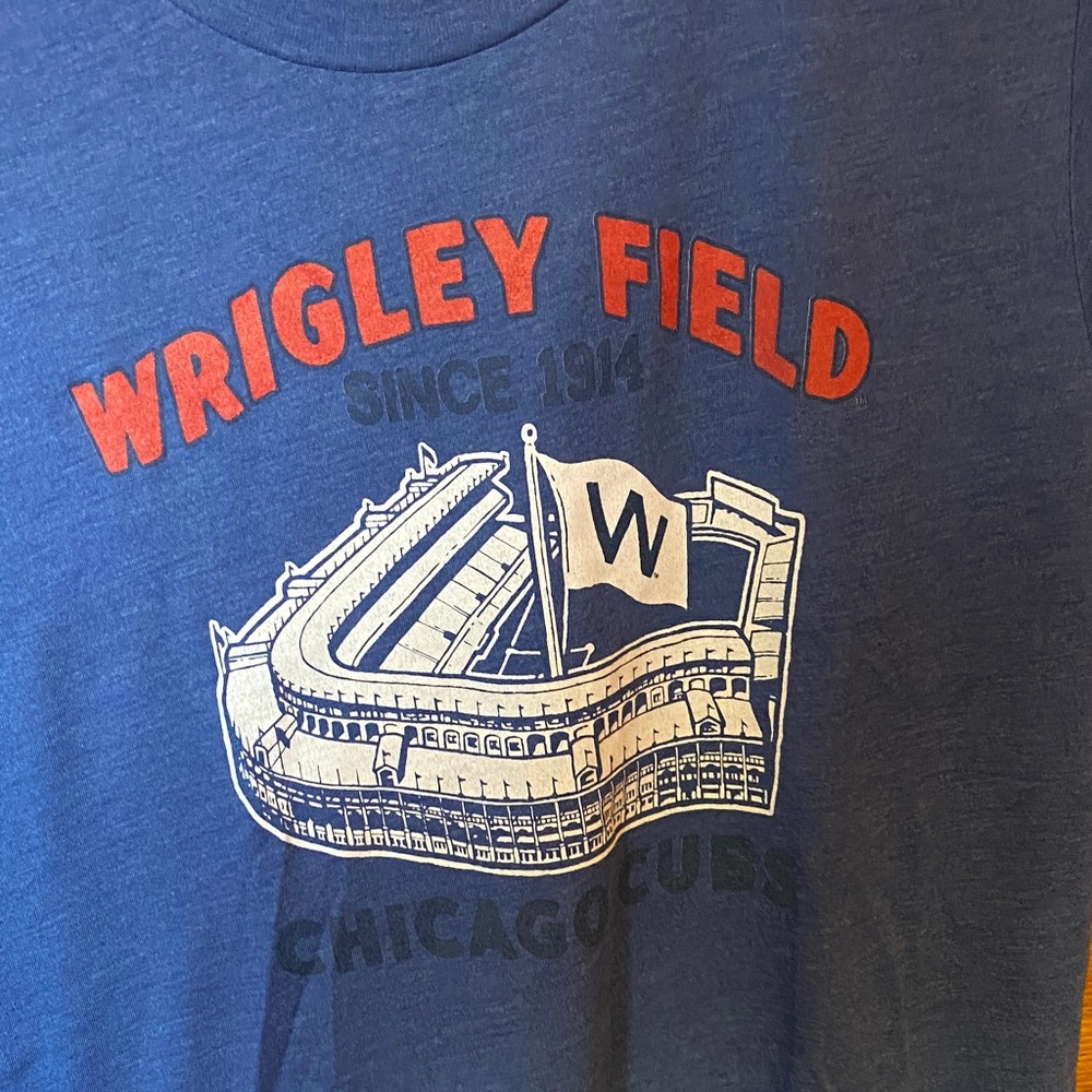 HOMAGE Chicago Cubs Wrigley Field Since 1914 Blue T-Shirt
